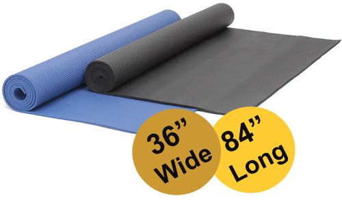 Yoga Accessories Extra Wide and Extra Long 1/4'' Deluxe Yoga Mat