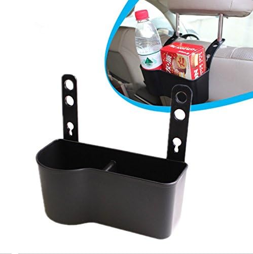 KDL Mini Vehicle Car Garbage Can Trash Bin, Black