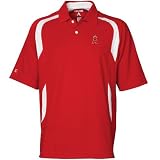 Antigua Los Angeles Angels of Anaheim Red Conquer Short Sleeve Polo