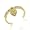 18k Gold over Silver CZ Dangling Heart Toe Ring