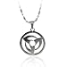 Mens Stainless Steel 20-Inch Circle Charm Pendant Chain Necklace Jewellery