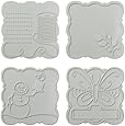 Fiskars 100960-1001 Curvy Square Design Plate Expansion Pack, Medium, 4-Pack
