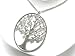 Beautiful Large Tree of Life Charm Necklace with Ice Crystal Accents on LONG Silver Tone Chain ~ Comes Gift Boxed
