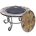 Sorrento Real Slate Mosaic Firepit and Table