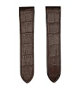 23mm Custom Made Replacement Dark Brown Leather Alligator Grain Watch Band Strap fits 38mm Cartier Santos 100