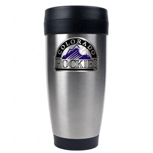 Buy Colorado Rockies Primary Logo Stainless Steel Travel Tumbler by FansEdge