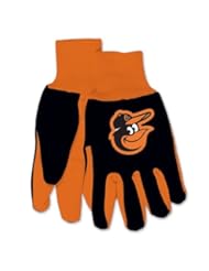 Single Detail Page Misc: TWOTONEGLOVES. BALTIMORE ORIOLES TWO TONE WORK GLOVES
