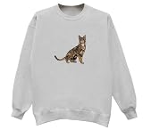Ocicat- Image - Sweatshirt T-Shirt, Light Steel, Medium