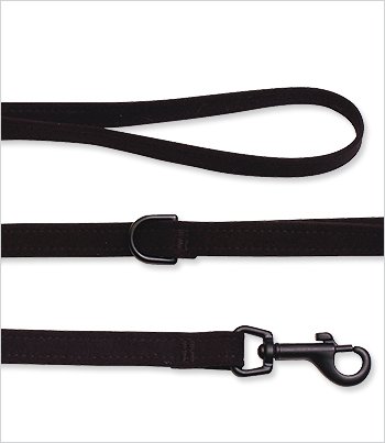 Black Dog Leash - Genuine Ultrasuede 4 Feet