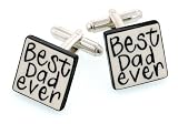 Handmade ceramic Best Dad Ever cufflinks with presentation box