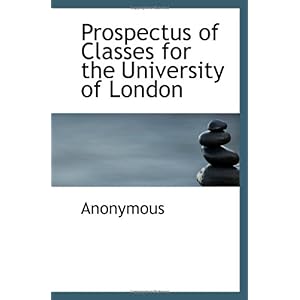 【クリックで詳細表示】Prospectus of Classes for the University of London
