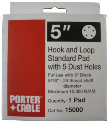 Porter-Cable 15000 5-inch 5-Hole Standard Hook and Loop Replacement Pad for 7334, 7335, and 97355 Sanders