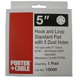 Porter-Cable 15000 5-inch 5-Hole Standard Hook and Loop Replacement Pad for 7334, 7335, and 97355 Sanders