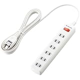 ELECOM 電源タップ 省エネ 一括スイッチ 6個口 3m WH T-E01-2630WH
