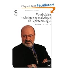 Vocabulaire technique et analytique de l'�pist�mologie