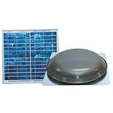 Ventamatic VX1000SOLARWG Solar Powered Roof Attic Ventilator with 12.6-Watt 18-Volt DC Motor, Weathered Grey
