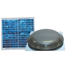 Ventamatic VX1000SOLARWG Solar Powered Roof Attic Ventilator with 12.6-Watt 18-Volt DC Motor, Weathered Grey