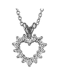 Platinum Diamond Heart Necklace - 0.20 Ct. -- LIFETIME WARRANTY
