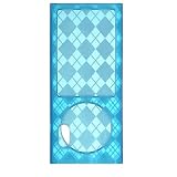 Premium Transparent Designer Crystal Hard Gel Skin Case for the Apple iPod Nano 5 5th Generation – Blue Diamond Checkers Print