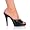 FLAIR-401-6, 4 1/2" Stiletto Heel PF Slide(Blk Le/Blk,15)