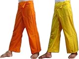 2 X 100% Cotton Length Fisherman Pants Trousers Yoga Pants On Sell With Complimentary