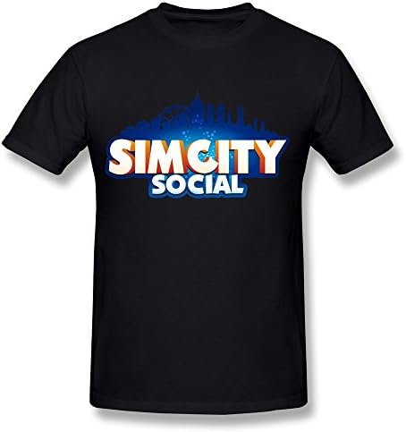 Xinbao Mens SimCity 3D Game T-shirt XXL Black