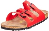 Birkenstock Florida 54743, Damen Clogs & Pantoletten aus Birko-Flor, Rot (Kirsch), EU 35 (schmal)