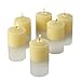 Set of 12 Richland Votive Candles Ivory Unscented and 12 Clear Glass Eastland Votive Holders