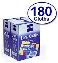 Zeiss-Pre-Moistened Lens Cloths, 180ct (2 Pack)
