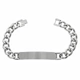 Men's Stainless Steel ID Bracelet, 8.75''