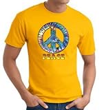 PEACE TIE DYED Sign Symbol Adult T-shirt Tee Shirt - Gold