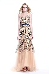 Tulle Sleeveless General Print Floor Length Evening Dress/Bridesmaid Dress/Prom Dress 