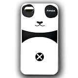Panda Case Hard Case Cover for Apple Iphone4 4g - Ec00019black + Free Screen Protector