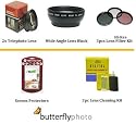 CANON VIXIA HF S10 S100 58MM Exclusive HD Lens & Filter Set Includes HD Wide Angle Lens + 2X Telephoto Lens + 3 Piece Filter Kit + Extras + 1 Free Pack of LCD Screen Protectors