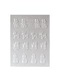 Paderno World Cuisine 11 Imprint Polypropylene 175 Inch Assorted Christmas Trees And Presents Chocolate Mold