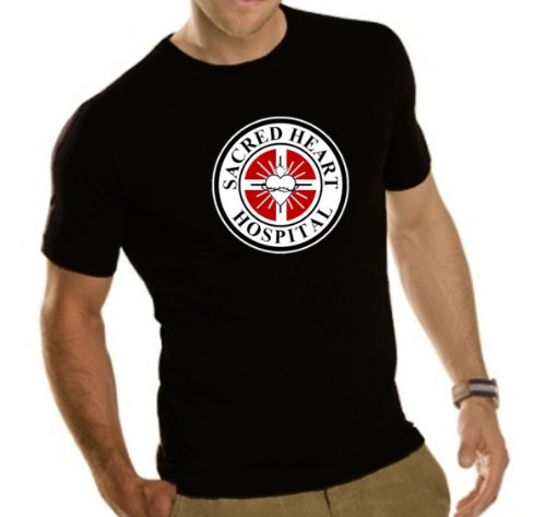 coole-fun-t-shirts Herren t-shirt SCRUBS Sacred Heart Hospital -  schwarz-eng  GR.L Preisvergleich