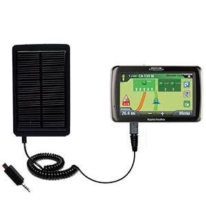 Solar Powered Rechargeable External Battery Pocket Charger for the Magellan Roadmate 2035 – uses Gomadic TipExchange Technology