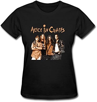 sqin Customized Alice In Chains God Am Tshirts for Women 100% Organic Cotton O-Neck Black S