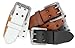 Belts.com Metro Twin Roller Vintage Full One-Piece 100% Leather Jean Belt 1-1/2