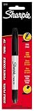 Sharpie Twin Tip Fine Point and Ultra Fine Point Permanent Markers, 1 Black Marker(32101PP)