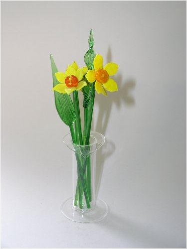 Lampwork Glass 5" Daffodil set