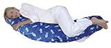The Original Theraline Maternity & Nursing Pillow with Removable Zippered Cover - Blue Fish 100% Cotton Twill Cover - Europe's Favorite