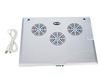 Metallic Painted Plastic USB Powered Cooler Pad with 3 Fans for Laptop Computer