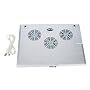 Metallic Painted Plastic USB Powered Cooler Pad with 3 Fans for Laptop Computer