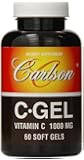 Carlson Labs C-Gel Natural Vitamin C, 1000mg, 60 Softgels