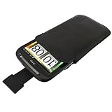 iGadgitz Black Genuine Leather Pouch Case Cover for HTC Sensation Android S ....
