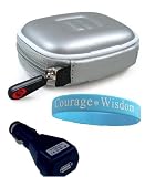 41fchy%2BJkbL. SL160  Silver Bluetooth Headset Pouch carrying Case for Jabra BT125 BT135 BT160 BT185 BT2040 BT3010 BT350 BT5010, Nokia BH 900 BH 803 BH 800 BH 703 BH 700 BH 602 BH 302 BH 211 BH 202 BH 208 BH 201 HS 26W, BlueAnt Z9 Z9i X3 V1 V12, Samsung WEP700 WEP500 WEP 350 WEP301 WEP210 WEP200 WEP180, Plantronics Discovery 925 665 655 645 640E Plantronics Voyager 855 815 510 + Car Charger Adapter USB