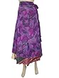 Wrap Skirt Silk Sari Printed Reversible Blue Wrap Around Skirts Dress