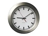 Karlsson Wall Clock Station Steel Polished Small