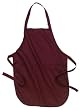 Port Authority 30 inch Pocket Apron (A500) Adjustable Neck Strap Full-Length with Pockets Available in 10 Colors